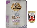 Italian Gourmet Bundle 5 kg + Italian Gourmet Polpa, farine de blé tendre type 0 pour pizza et focaccia, Caputo Nuvola 100% naturelle, idéale pour grandes alvéolations et croûtes aérées, 1 x 5 kg