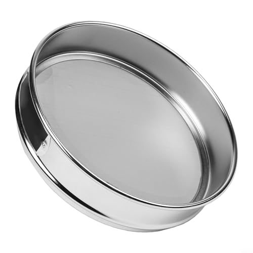 20cm Sieve with Frame and 304 Stainless Steel Mesh, 4 Mesh to 600 Mesh Laboratory Sieve for Sample Inspection, Pharmaceutical Testing, Food, Industrial Use(325 mesh)