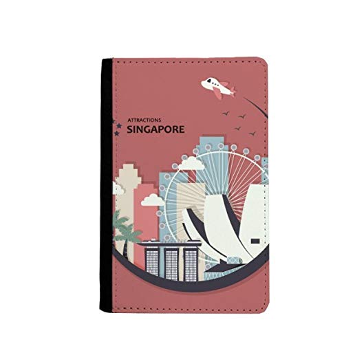 Étui portefeuille voyage lune Singapour au design multicolore et format classique