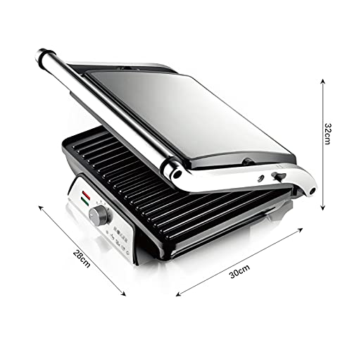 Mini-Kontaktgrill - Tower Panini-Grill Mit Abnehmbarem Ölsammler, Leicht Zu Reinigender Antihaft-Beschichtungsplatte, 6… – Bild 3
