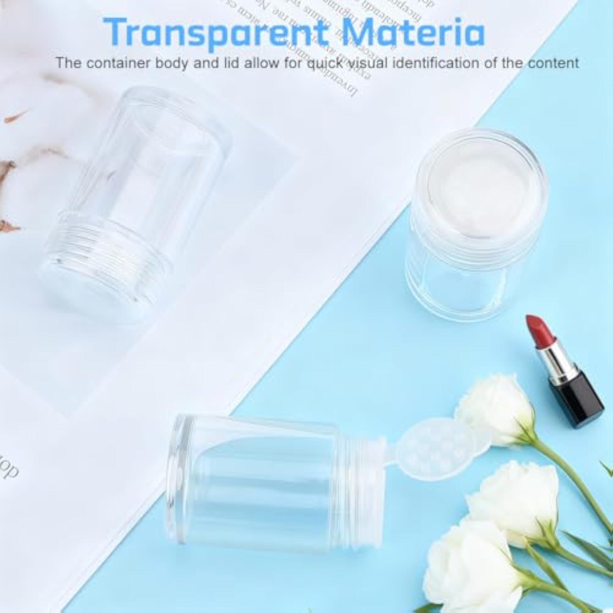 3Pcs Loose Powder Containers Mini Travel Bottles