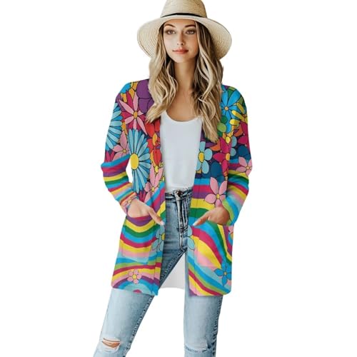 Image of Womens Open Fron Cardigan Sweaters Long Sleeve Tops Daily Coats