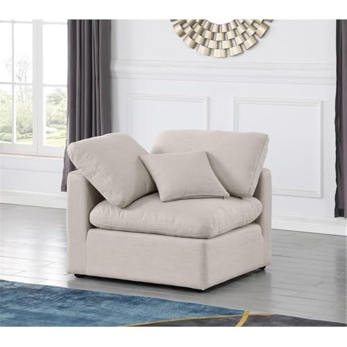 Sillón Contemporáneo Plegable Tela Beige miniatura 2