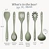 Starpack Like a Boss XL Silicone Cooking Utensils Set (6-Piece, 13.5") - LFGB Certified, 600°F Heat Resistant, BPA-Free - Heavy-Duty Steel Core, Dishwasher Safe - for Nonstick Cookware, Sage Green #2