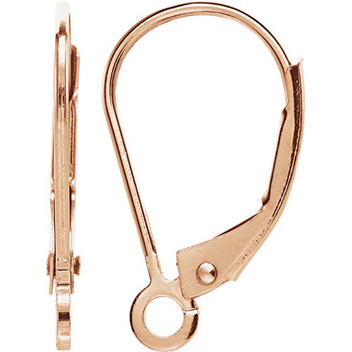 Jewels Obsession Floral Cross Earrings | 14K Rose Gold Floral Cross Lever Back Earrings - Made In Usa #TOP3