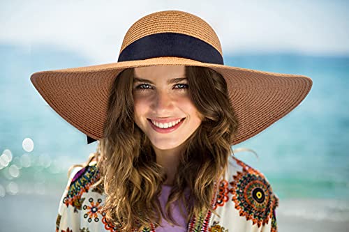 Lenikis 4589C1 Straw Hat For Women Wide Brim Floppy Hat thumb #2