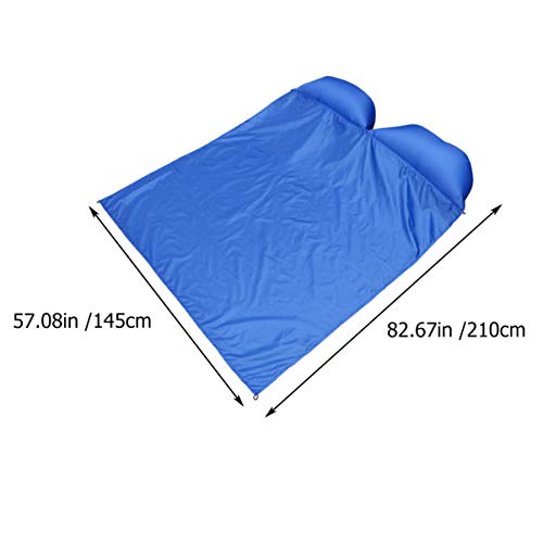 Almofada inflável para piquenique com travesseiros para acampamento e piquenique ao ar livre (azul)