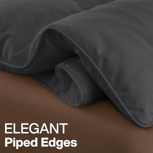 Image of Utopia Bedding Twin Comforter Duvet Insert, Quilted Grey Comforter with Corner Tabs, Box Stitched Down Alternative Comforters Twin Size 64 x 88 inches
