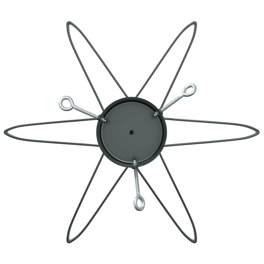 vidaXL Pied de Sapin de Noël 1.73 Vert 50 x 50 x 15,5 cm Acier, Support d'arbre en étoile, Moderne, Durable pour Les fêtes, Design Minimal pour intérieur et extérieur
