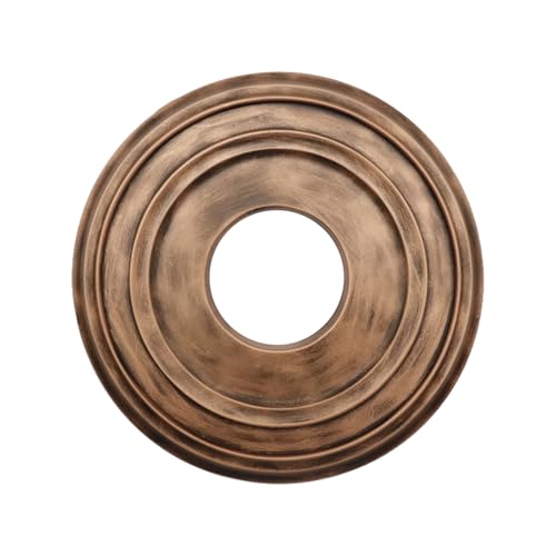 Image of HEVSTIL Bronze Ceiling Medallion 12 inchOD x 3.94 inchID, Modern PU Light Cover | PU material, bronze finish, 12 inch OD, 3.94 inch ID, lightweight, for chandeliers, ceiling fans, simple modern design