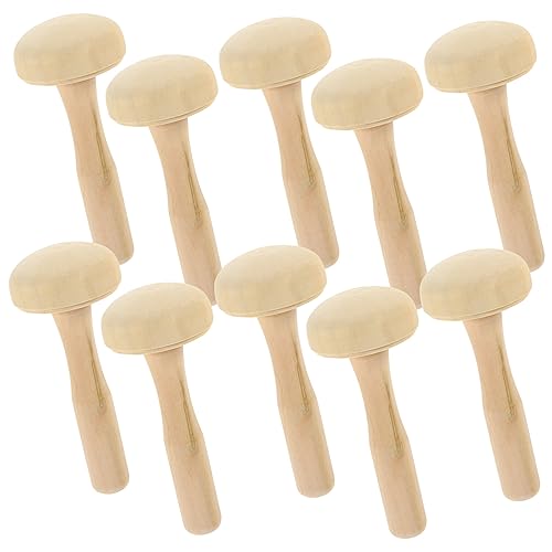 ARTIBETTER 10Pcs Printmaking Tool Wooden Roller Ink Applicator for Art Painting Durable Rubbing Roller for Smooth Ink Transfer and DIY Printmaking Projects