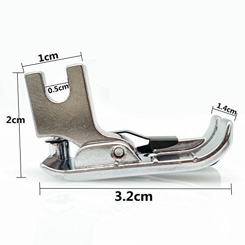 Pie para coser FQTANJU 1/4 pulg (6mm) para máquina de bajo brazo miniatura 5