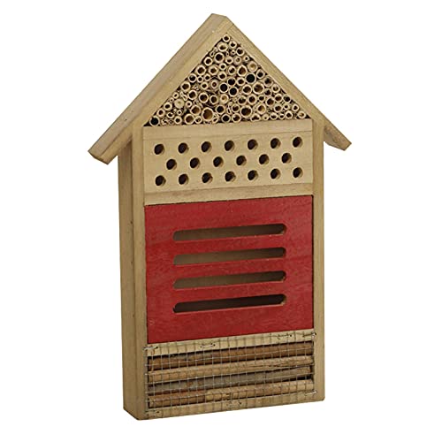 lencyotool Casa de Abejas - Hábitat de Mariposas de Hotel de Abeja de Madera Natural | Casa de Mariquita al Aire Libre, habitación de Madera de Mariposa, hábitat de Mariquitas de Abeja Mariposa