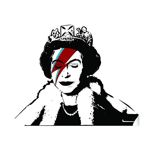 Banksy Queen Vinyl Sticker - Funny Wall Black Weatherproof Art Decal - Black Queen - Sticker Decal - Queen Sticker - Queen Decal
