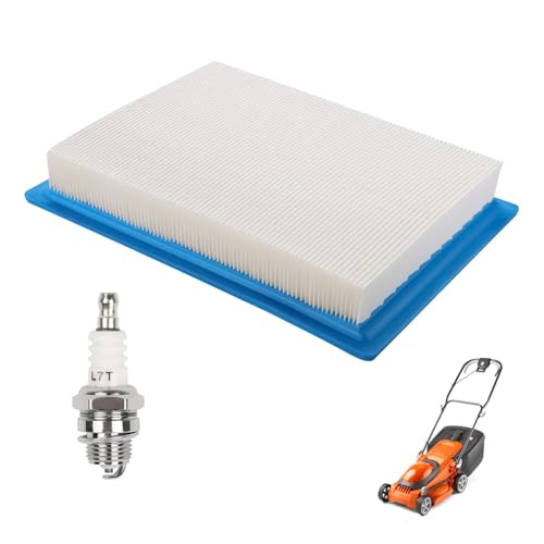 Filtre à Air & Tondeuse Bougie L7T Compatible avec Moteurs 491588 491588S 399959 Série 625 650 675 Kit et Honda GCV135 GCV160 GCV190 GC160 GX100 HRX217 HRR216 Remplacement Tondeuse