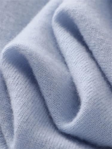 Men's 100 Percent Merino Wool Pullover Mock-Neck Sweater Long-Sleeve Cashmere Knitwear Jumper Tops2