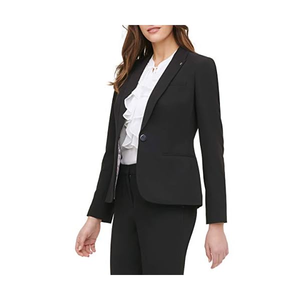 Tommy-Hilfiger-Womens-Blazer–Business-Jacket-with-Flattering-Fit-and-Single-Button-Closure Tommy-Hilfiger-Womens-Blazer–Business-Jacket-with-Flattering-Fit-and-Single-Button-Closure