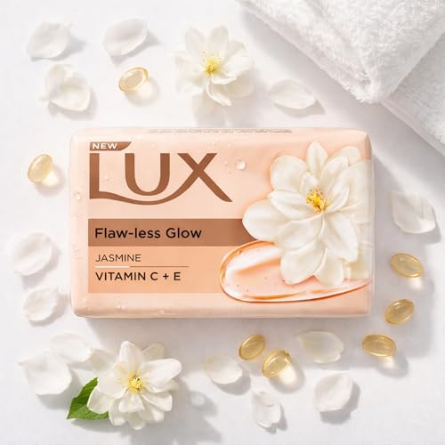 Image of Lux Jasmine & Vitamin E Beauty Soap For Glowing Skin Mega Pack 3x150 g