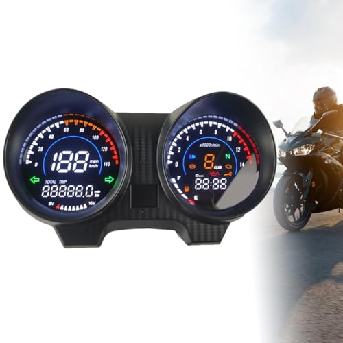 Modification de moto avec tableau de bord et compteur numérique étanche réglable