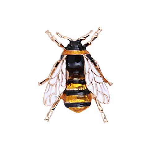 Broche d'abeille peinte en alliage fin accessoire chic