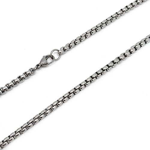 1 Piece Men Stainless Steel Necklace Chain Not Fade (90cm)