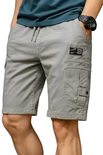 Image of INKKR Men Shorts || Men Shorts Cotton || Men Cargo Shorts Casual Comfort Breathable Knee Length Cotton Shorts