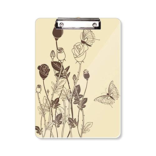 Bloc d'écriture A4 rose et papillon de 50 feuilles pour note