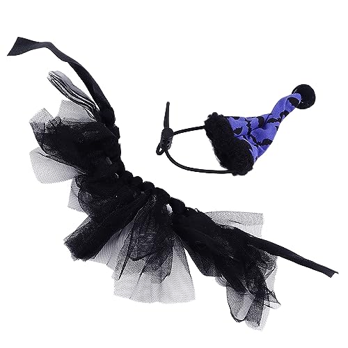 Fantasia de Halloween de réptil fofo e inovador, vestido de malha preta e chapéu de lagarto para fes