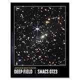 Artery8 NASA James Webb Space Telescope First Deep Field SMACS 0723 Poster Art Print Framed Poster Wall Decor 12x16 inch