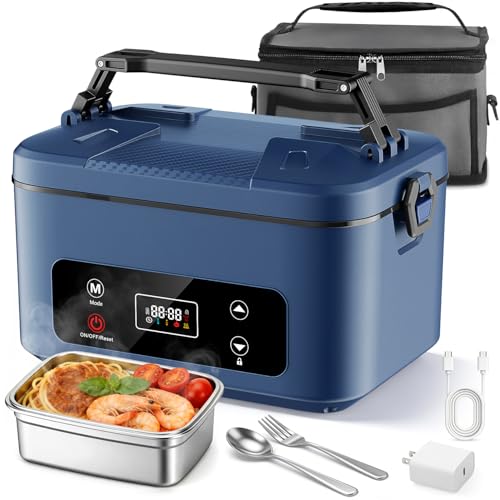 Moexili Electric Lunch Box, 2026 Upgraded 1.2L Cordless Heated Lunch