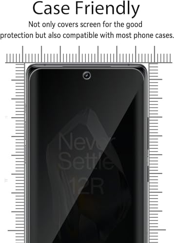 Image of SHILD - (Pack of 1 Curved Matte UV Tempered Glass Screen Protector for - Smartphone - 9H Hardness, HD Clarity, Fingerprint Sensor Compatible, 3-Month Warranty, Easy Installation Kit (12R Privacy)