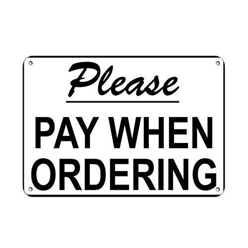 �x���T�C�� Please Pay When Order Business Sign �X�g�A�|���V�[ ���H�W�� �r�W�l�X�T�C�� 8X12�C���` �A���~�j�E�� ���^�� �u���L�Ŕ�