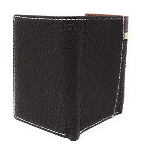 Western Tooled Genuine Leather Star Men's Short Trifold Wallet in 2 colors (Coffee)3