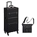Produktbild Yaheetech Schminkkoffer 3 in 1 Kosmetikkoffer Koffer Friseurkoffer Trolleykoffer auf Rollen mit Make-up Pinsel Tasche