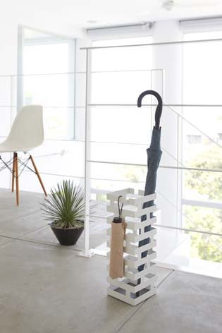 Hang Or Stand Modern Umbrella Rack In White Finish #TOP1
