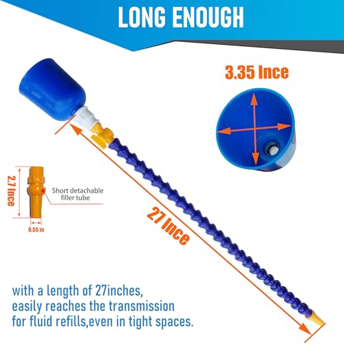 Image of 27 inch Bendable Transmission Funnel with Filter and Switch, Multi-Purpose Funnel is Suitable for All Automotive Oil,Transmission Oil and Other Liquids.