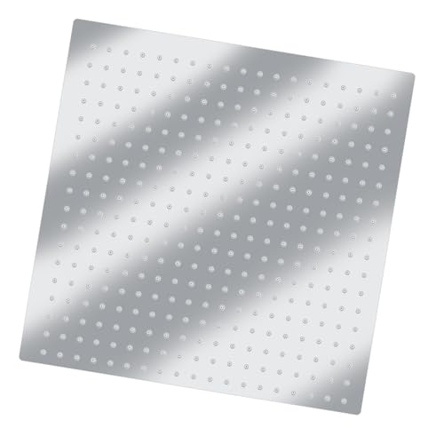 Acouto Cabezal de Ducha Tipo Lluvia, Rociador Superior de Baño Cuadrado de Lluvia a Prueba de Herrumbre, de Acero Inoxidable, Ultrafino, Grande, de 20 Pulgadas, para Uso en el Hogar y