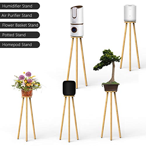 Preisvergleich Produktbild Ling-long Pflanzenständer Tisch Beistelltische Blumentopfständer Holzständer Blumentreppen für Apple Homepod Ständer Luftbefeuchterständer Luftreinigerständer Blumenkorb (verbesserte Version)