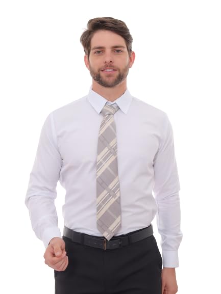 Camisa Social masculina Manga Longa Slim Branca Tamanho:G;Cor:Branco