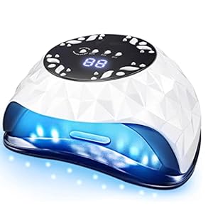 Nail Lamp Nail Dryer for All Gel Polish Fast Curing with 4 Timers Large Space Automatic Nails Equipment(OneColor)