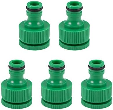 uxcell Hose Tap Connector G1/2 Threaded,Faucet Nozzle Quick Connect Adapter for Garden Irrigation System 5pcs image 5