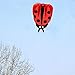 Jtoony Cerf-volant portable pour enfants en forme de coccinelle - 1,4 m - Pour jeux en plein air - Jouet volant - Taille : 140 x 170 cm - Couleur : rouge