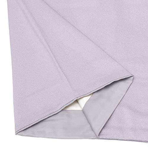 KYOETSU Women's Washable Lined Kimono Awase (Large, Light grey)
