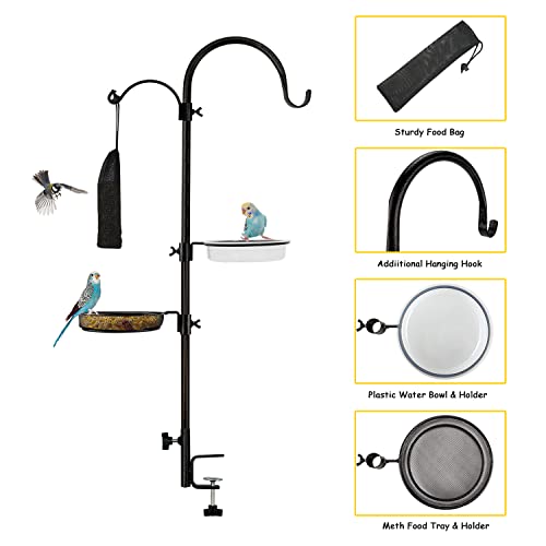 Erytlly Deck Hook Bird Feeder Pole Bird Feeder Porch Multi Hook Bird Feeding Station Kit Multi Feeder Hanging Kit Premium Bird Bath For Attracting Wild Birds Bird Feeder Planter Hanger #TOP2