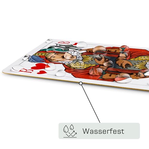 Romme 100% Kunststoff Kartenpiel - wasserfest und abwaschbar für Canasta, Bridge, Poker, Mau Mau mit klassisch französischem Bild, Plastik (Gold Edition) – Bild 6