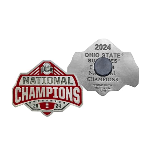 Ohio State Buckeyes National Championship 2025 Football Magnet | Intricately Crafted Metal Pewter