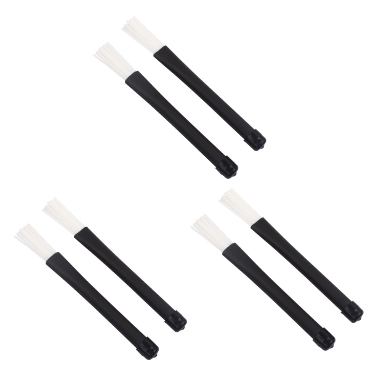 TOYANDONA 3pezzi Bacchette Da Jazz Per Batteria Retrattili Spazzole Leggere e Resistenti Di Bianco e Nero Per Musicisti e Appassionati Di Batteria