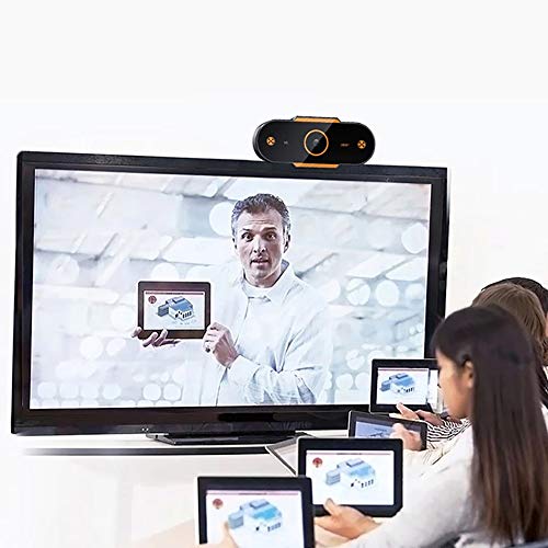 Webcam XWU com microfone, webcam com microfone estéreo e capa de privacidade, câmera web USB para tr