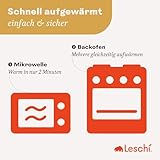 LESCHI Körnerkissen für Mikrowelle (52x20cm), aus 100% Bio Baumwolle und Bio Weizen, Hund Schwarz, Wärmekissen, Nackenwärmer ideal als Wärmespender und bei Verspannungen an Nacken Schulter Hals Rücken
