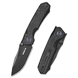 REMETTE Pocket Folding knife, Front Flipper Knife with Thumb Stud Opener for EDC, 3.15'' 14C28N Blade Micarta Handle, Indoor Outdoor Work Knife for Men Women Gift, RH-0315